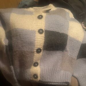 Chic Patchwork Cardigan Sweater